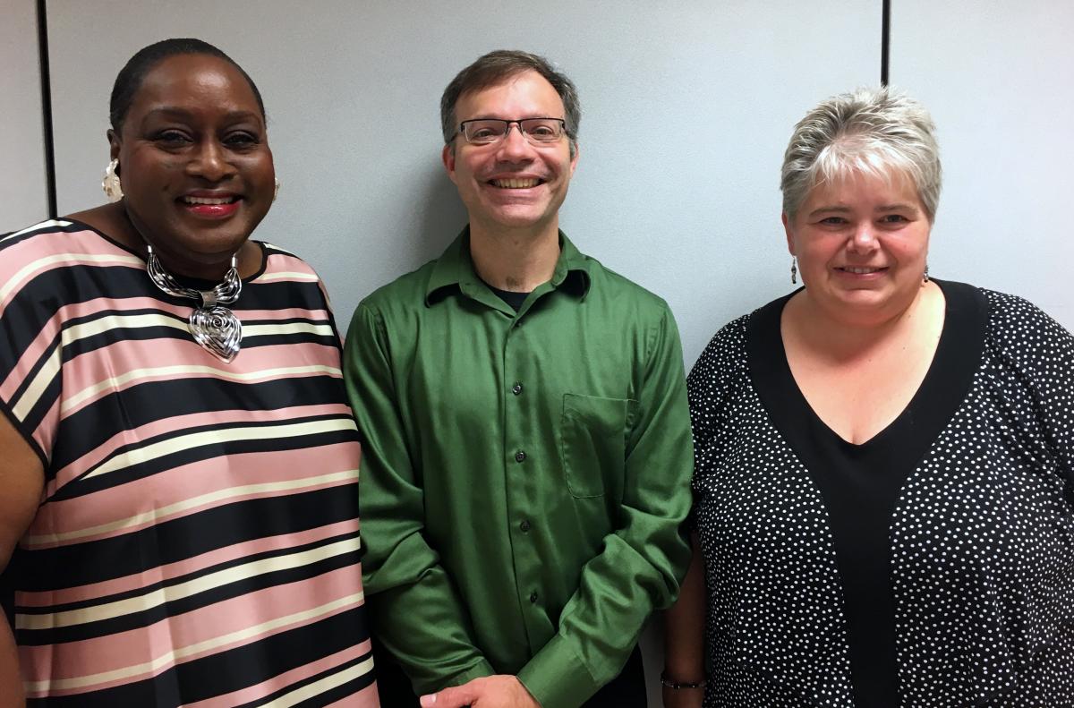 (L to R, Linda Omobien, Keith Stahl, and Kim Meals)