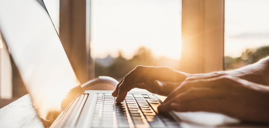 person working at computer