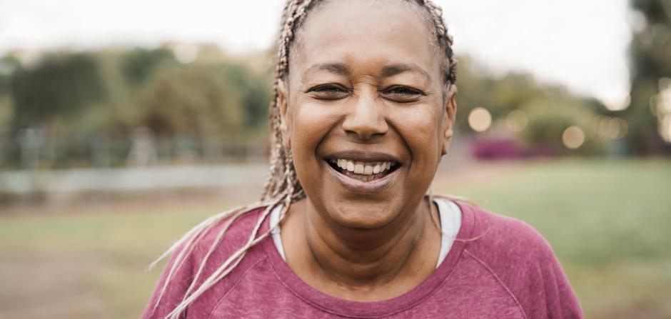 Woman Smiling Outside
