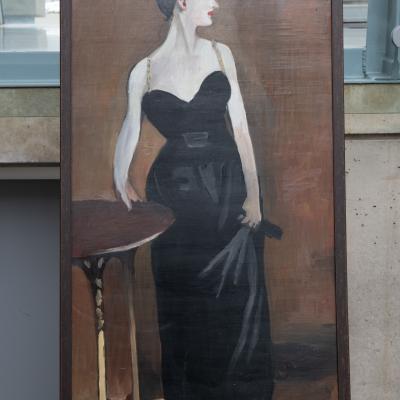 painting of a lady