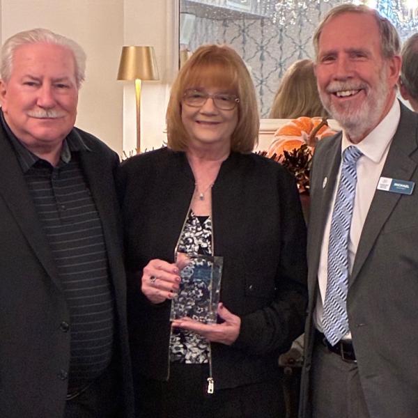 Kevin and Peggy Gaffney pictured with their award and Michael Gaffney of CSS.