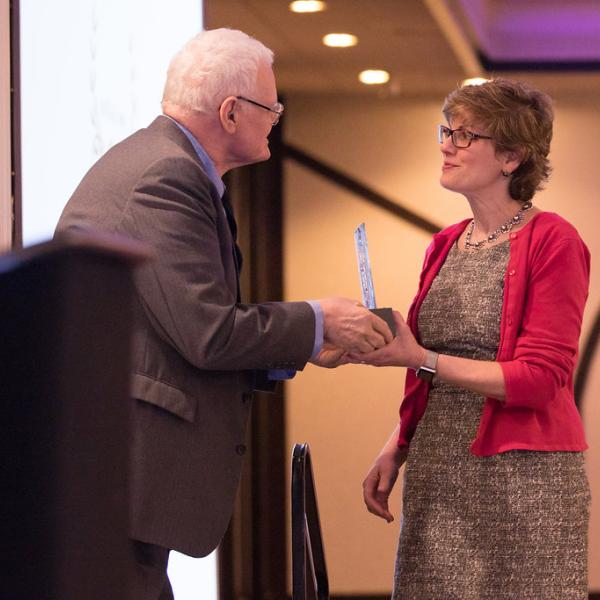 Photo of Dr. Schwartz receiving award